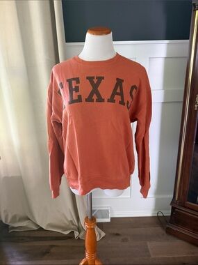 💘Modern Lux Crewneck Sweatshirt in Burnt Orange with Brown Lettering